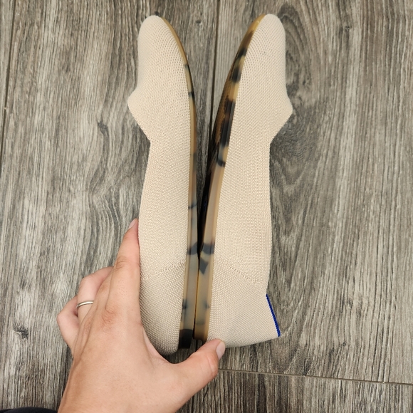 Rothy's The Flat Ecru Slip On Ballet Shoe Women’s 9.5 Neutral Beige - Picture 10 of 12